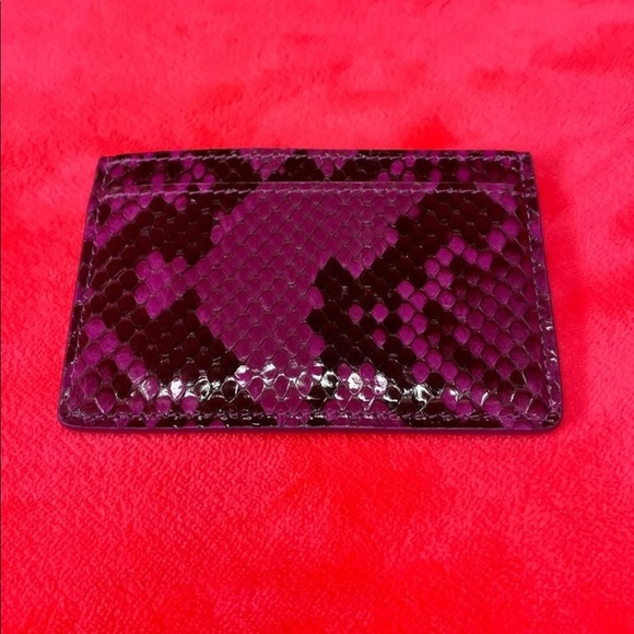 LOUIS VUITTON PYTHON CARD HOLDER RARE LE LV - Picture 7 of 11